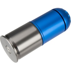 Atlas Custom Works Airsoft 120 Round Grenade Shell - BLUE / SILVER