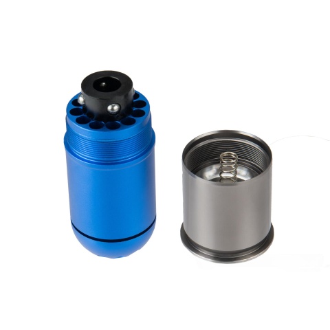 Atlas Custom Works Airsoft 120 Round Grenade Shell - BLUE / SILVER