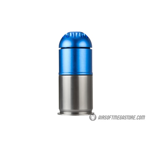 Atlas Custom Works Airsoft 96 Round Grenade Shell - BLUE / SILVER