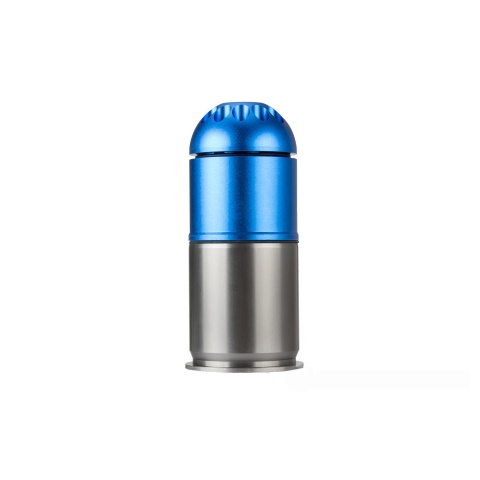 Atlas Custom Works Airsoft 96 Round Grenade Shell - BLUE / SILVER