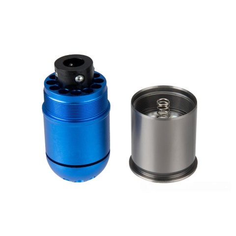 Atlas Custom Works Airsoft 96 Round Grenade Shell - BLUE / SILVER