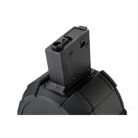ICS 2000 Round Electric Drum Magazine w/ M4 Adapter - BLACK