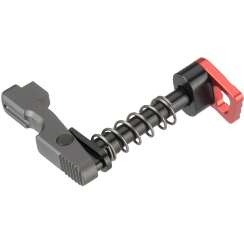 Lancer Tactical Extended Lightweight Mag Release for M4/M16 Airsoft Rifle (Color: Red)