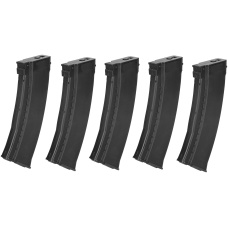 E&L Airsoft 5X 74N Mid-Cap 120Rds AEG Magazine Box Set - BLACK