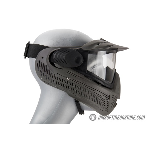 AMA Full Face Airsoft Mask w/ A Full Adjustable Strap - GRAY