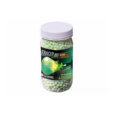 G&G .28g 2400 Round Bottle Tracer BB’s - GREEN