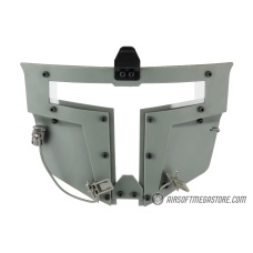 Armory T-shaped Windowed Attachment Face Mask For Bump Helmets - GRAY