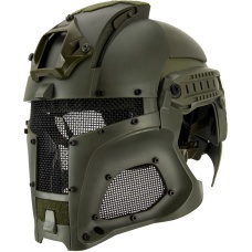 AMA Interstellar Battle Trooper Full Face Airsoft Helmet - OD GREEN