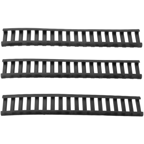 E&L Airsoft Slim 18-Slot Handguard Ladder Rail Cover - Set of 3 / BLACK