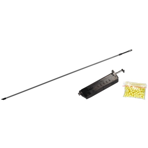 Lancer Tactical M870 Full Metal Tri-Shot Airsoft Shotgun - BLACK