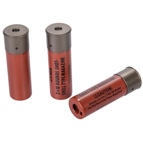 Lancer Tactical M870 Full Metal Tri-Shot Airsoft Shotgun - BLACK