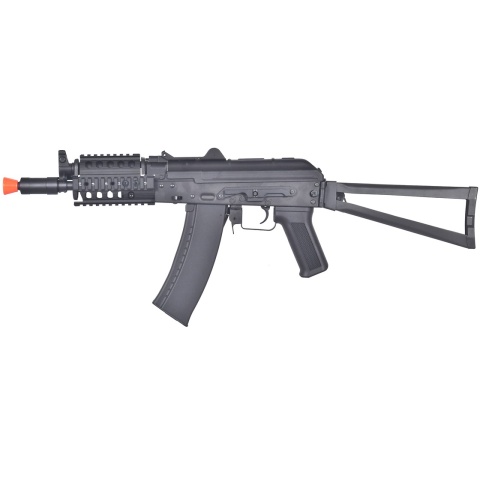 Lancer Tactical AKS-74UN RIS Full Metal AEG Airsoft Gun w/ Rail System - BLACK
