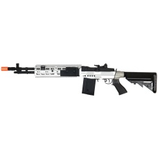 Lancer Tactical Full Metal M14 EBR AEG DMR Sniper Rifle - SILVER