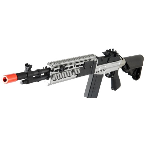 Lancer Tactical Full Metal M14 EBR AEG DMR Sniper Rifle - SILVER