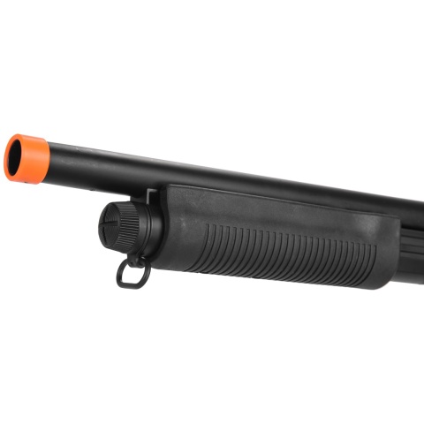 Lancer Tactical Full Metal M870 Shell Loading Tri-Shot Airsoft Shotgun - BLACK