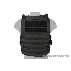 Lancer Tactical 1000D Nylon AAV Style Plate Carrier - BLACK