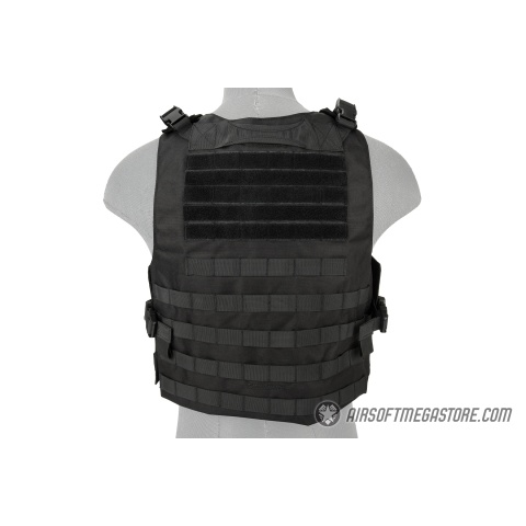 Lancer Tactical 1000D Nylon AAV Style Plate Carrier - BLACK