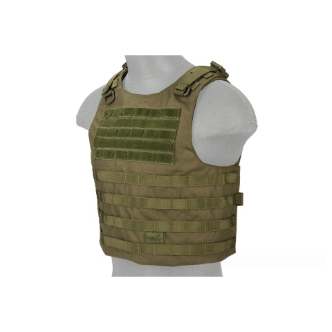 Lancer Tactical 1000D Nylon AAV Style Plate Carrier - OD GREEN
