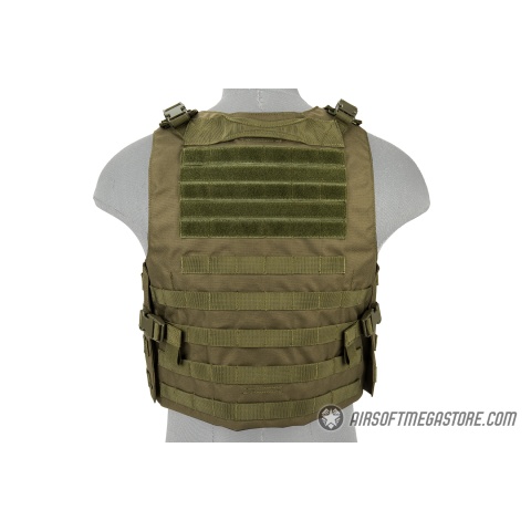 Lancer Tactical 1000D Nylon AAV Style Plate Carrier - OD GREEN