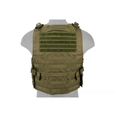 Lancer Tactical 1000D Nylon AAV Style Plate Carrier - OD GREEN