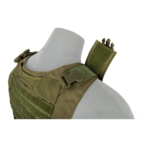 Lancer Tactical 1000D Nylon AAV Style Plate Carrier - OD GREEN