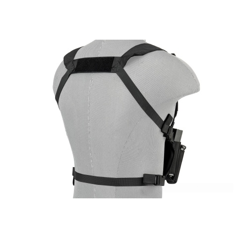 Lancer Tactical 1000D Nylon Quad M4 and Pistol Mag Chest Rig - BLACK