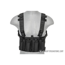 Lancer Tactical 1000D Nylon Quad M4 and Pistol Mag Chest Rig - BLACK