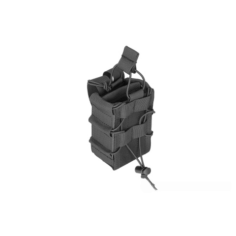 Lancer Tactical 1000D Nylon MOLLE Bungee Double Mag Pouch - BLACK