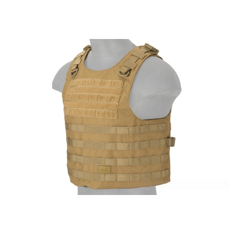 Lancer Tactical 1000D Nylon MOLLE Utility Vest - KHAKI