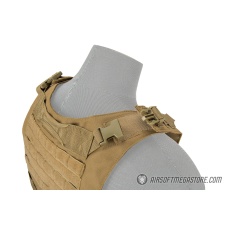 Lancer Tactical 1000D Nylon MOLLE Utility Vest - KHAKI