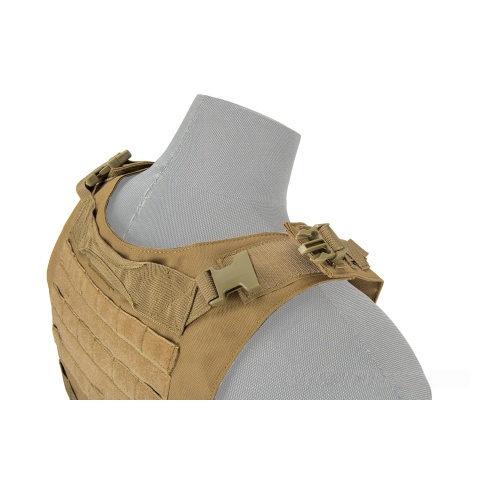 Lancer Tactical 1000D Nylon MOLLE Utility Vest - KHAKI