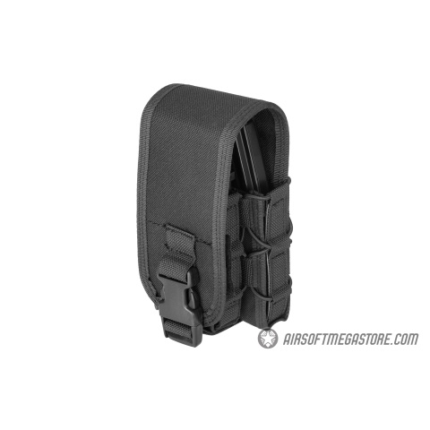 Lancer Tactical 1000D Nylon QD Buckle Pistol/Rifle Mag Pouch - BLACK