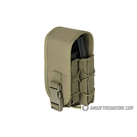 Lancer Tactical 1000D Nylon QD Buckle Pistol/Rifle Mag Pouch - OD GREEN