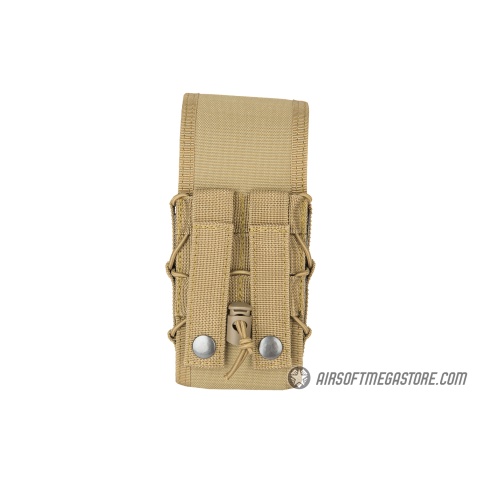 Lancer Tactical 1000D Nylon QD Buckle Pistol/Rifle Mag Pouch - TAN