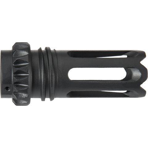 G-Force Steel 14mm CCW SCAR Style Airsoft Flashhider - BLACK
