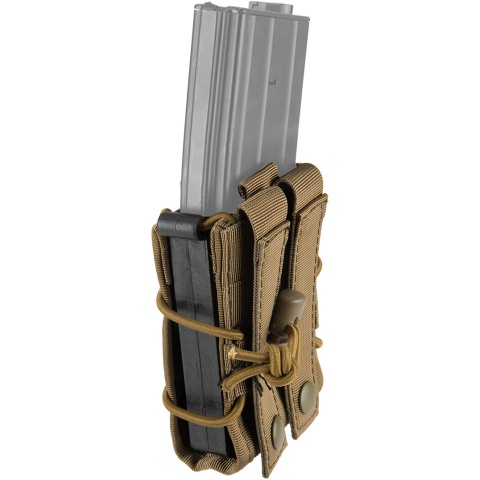 Lancer tactical Single MOLLE Magazine Pouch for M4 / M16 - TAN
