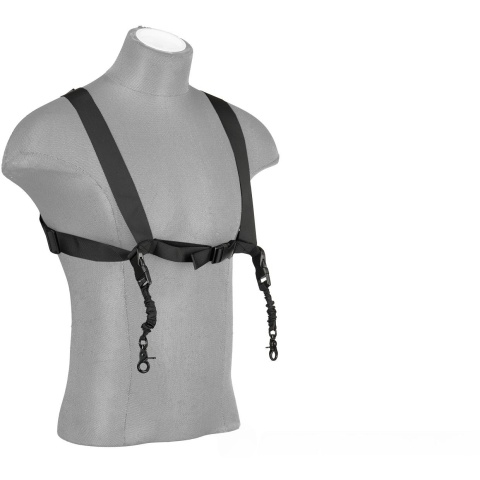 Echo1 Airsoft Tactical Dual Attachment Shoulder Sling System - BLACK
