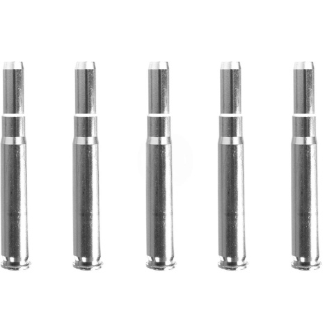 5X DBoys Kar 98 Extra Shell Magazine - DBoys 98K WWII Rifle - SILVER