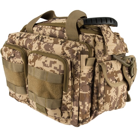 Lancer Tactical 1000D Polyester Small Range MOLLE Bag - DESERT DIGITAL