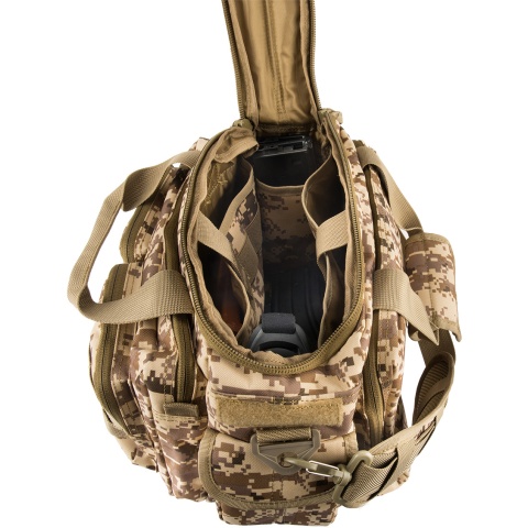 Lancer Tactical 1000D Polyester Small Range MOLLE Bag - DESERT DIGITAL
