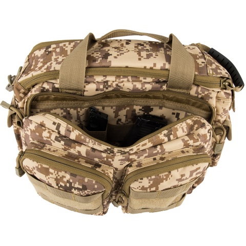 Lancer Tactical 1000D Polyester Small Range MOLLE Bag - DESERT DIGITAL