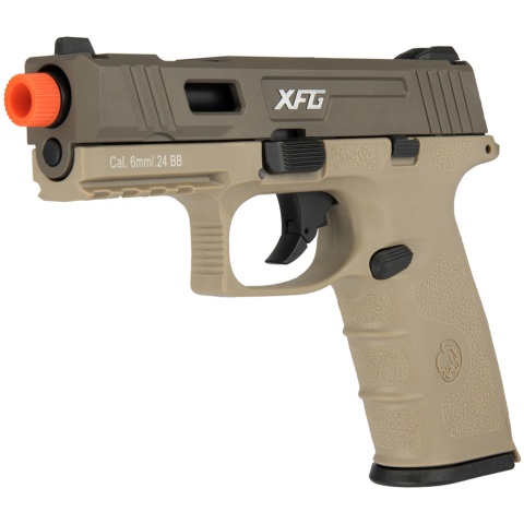 ICS XFG Gas Blowback Airsoft GBB Pistol - TAN