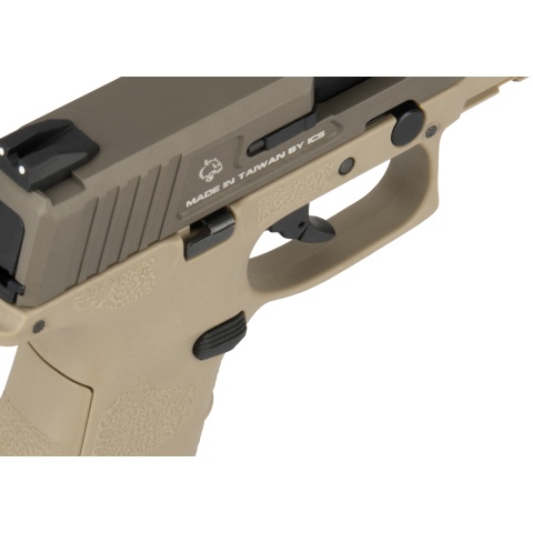 ICS XFG Gas Blowback Airsoft GBB Pistol - TAN