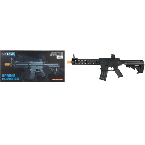 UK Arms P2211 Quad RIS M4 Spring Rifle w/ Grip Covers - BLACK