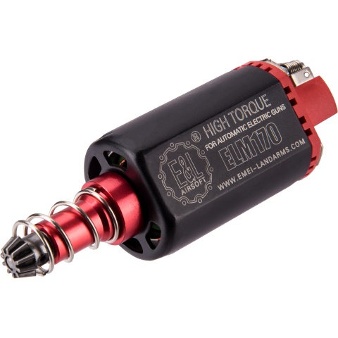 E&L Airsoft M170 High Torque Long Type Motor - BLACK/RED