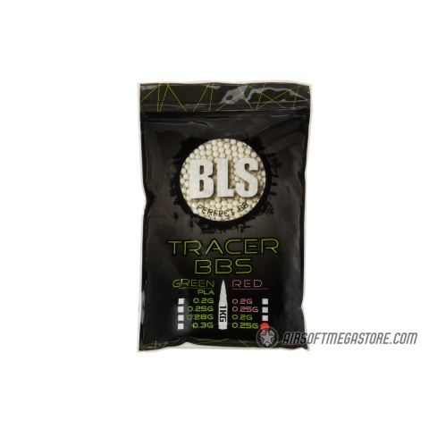 BLS Perfect BB 0.25g Tracer Precision Airsoft BBs [4000rd] - GREEN