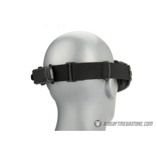 G-Force Full Seal Airsoft Goggles w/ Built-In Fan [Smoke/Clear Lens] - BLACK