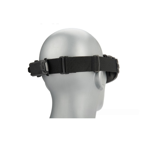 G-Force Full Seal Airsoft Goggles w/ Built-In Fan [Smoke/Clear Lens] - BLACK