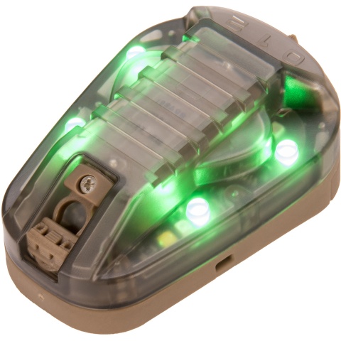 G-Force Identification Friend or Foe IFF Helmet Marker Light - TAN / GREEN