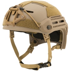 Lancer Tactical MT Helmet w / Side Rails and Shroud - TAN
